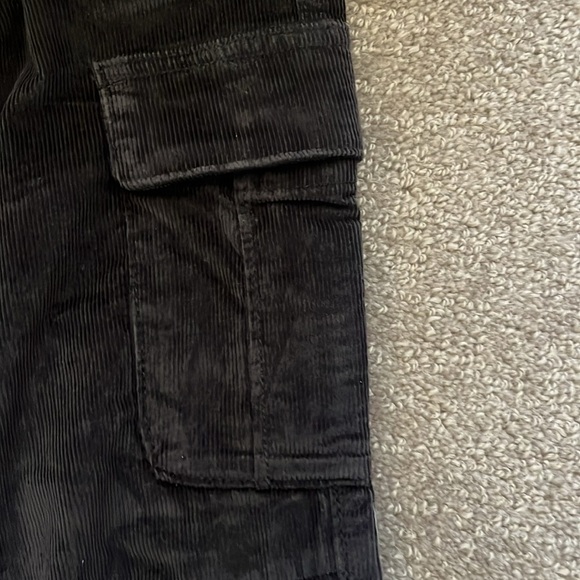 NWT Abercrombie Kids Drawstring Cotton Corduroy Dark Gray Pants Size 9/10 R - Picture 3 of 9